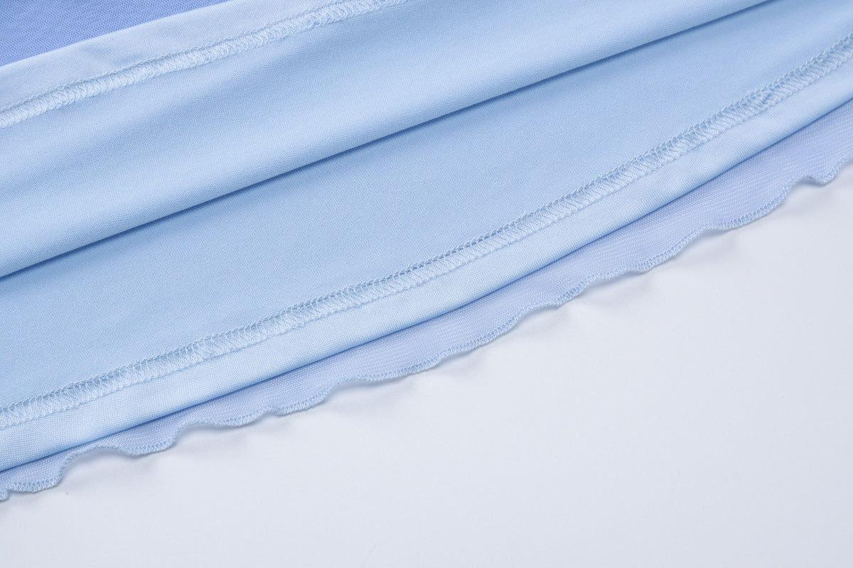 Women Summer Strapless Off Shoulder Patchwork Long Sleeve Sexy Mesh Dress 14