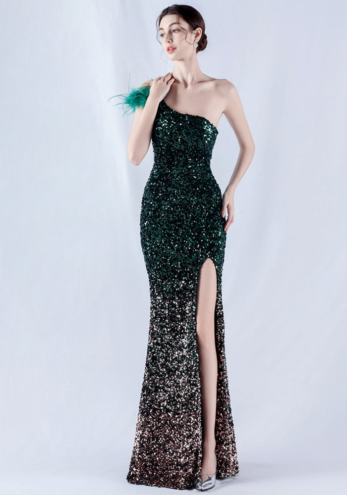 Plus Size Women Sequin Formal Party Maxi Evening Dress