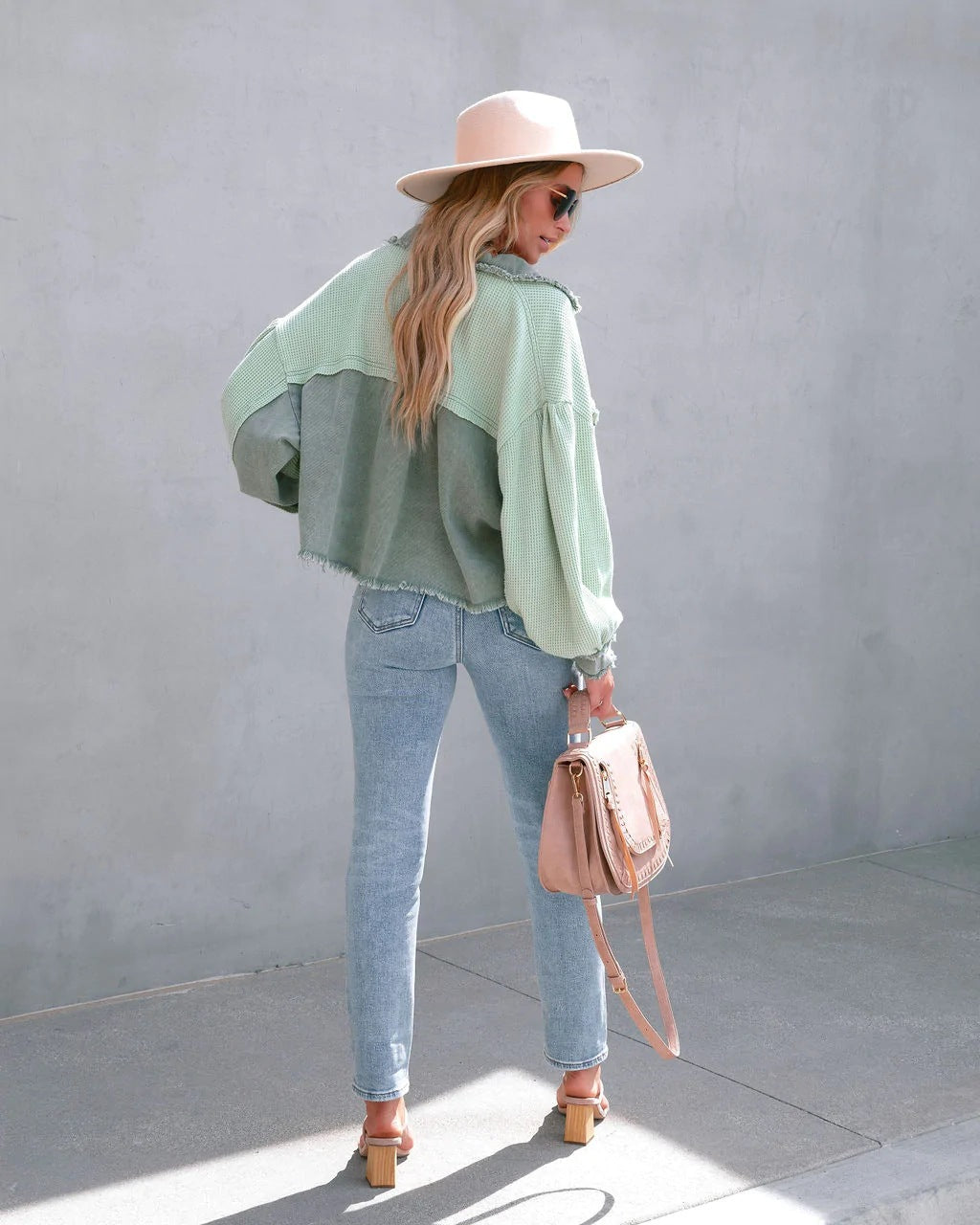 Autumn Winter Waffle Patchwork Casual Fashion Jacket 17