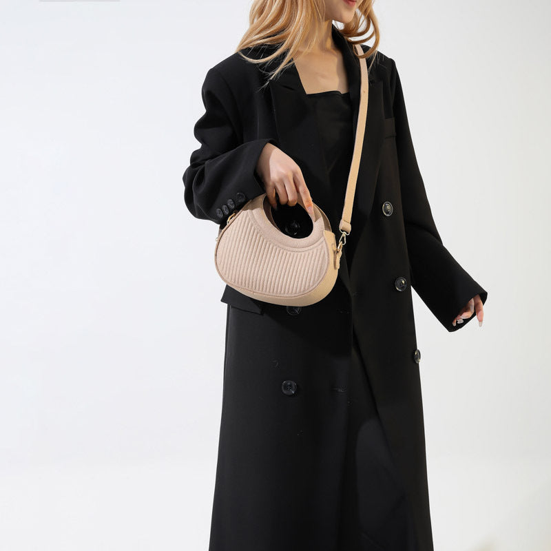 Women winter handbag single shoulder pleated Casual crossbody bag 9