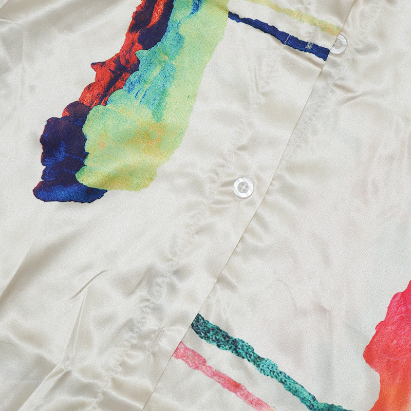 Women Homewear Long Sleeve Printed Two-piece Set 16