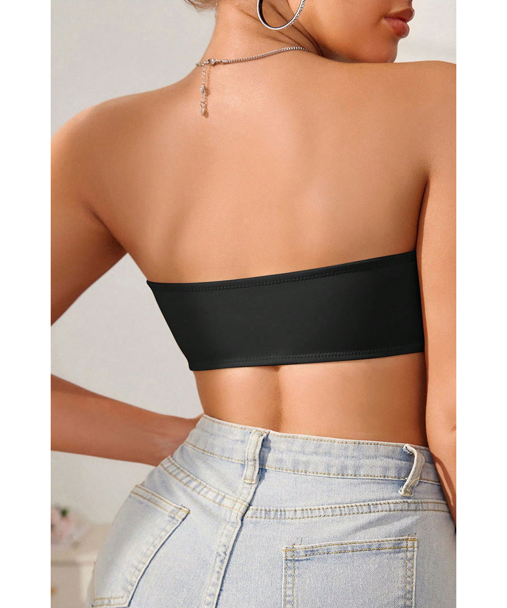 Sexy Seamless Front Closure Strapless Bra Anti-Peek Thin Non-Slip Push-Up Bustier Tank Bra Women 5