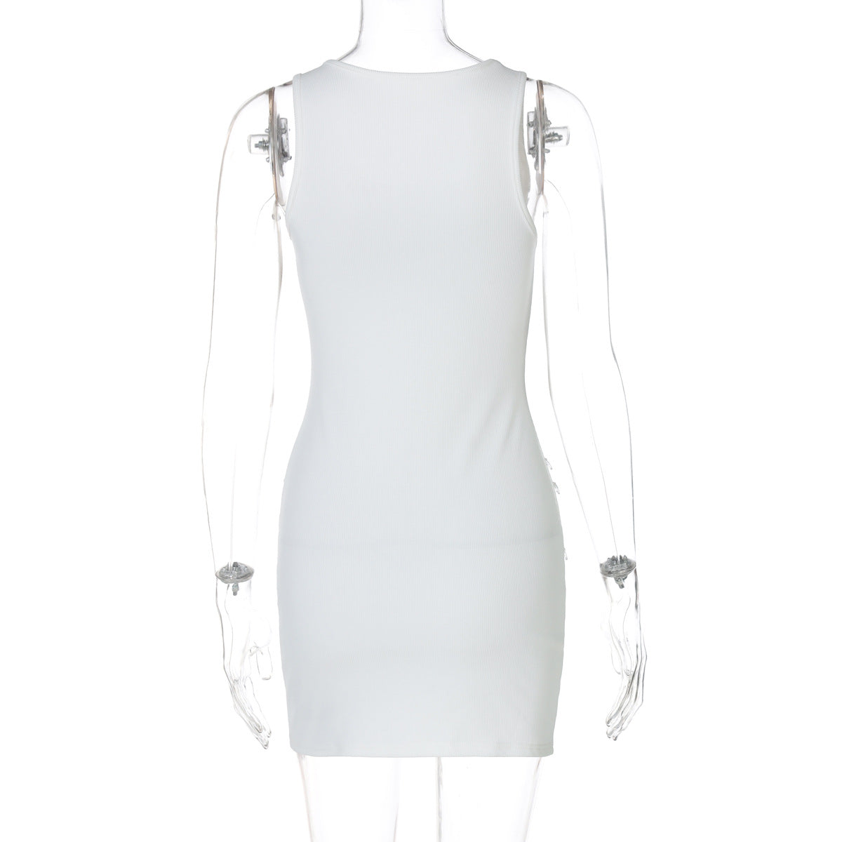 Women's summer fashion Style slim Slim Fit Beaded Sleeveless Bodycon Dress 9