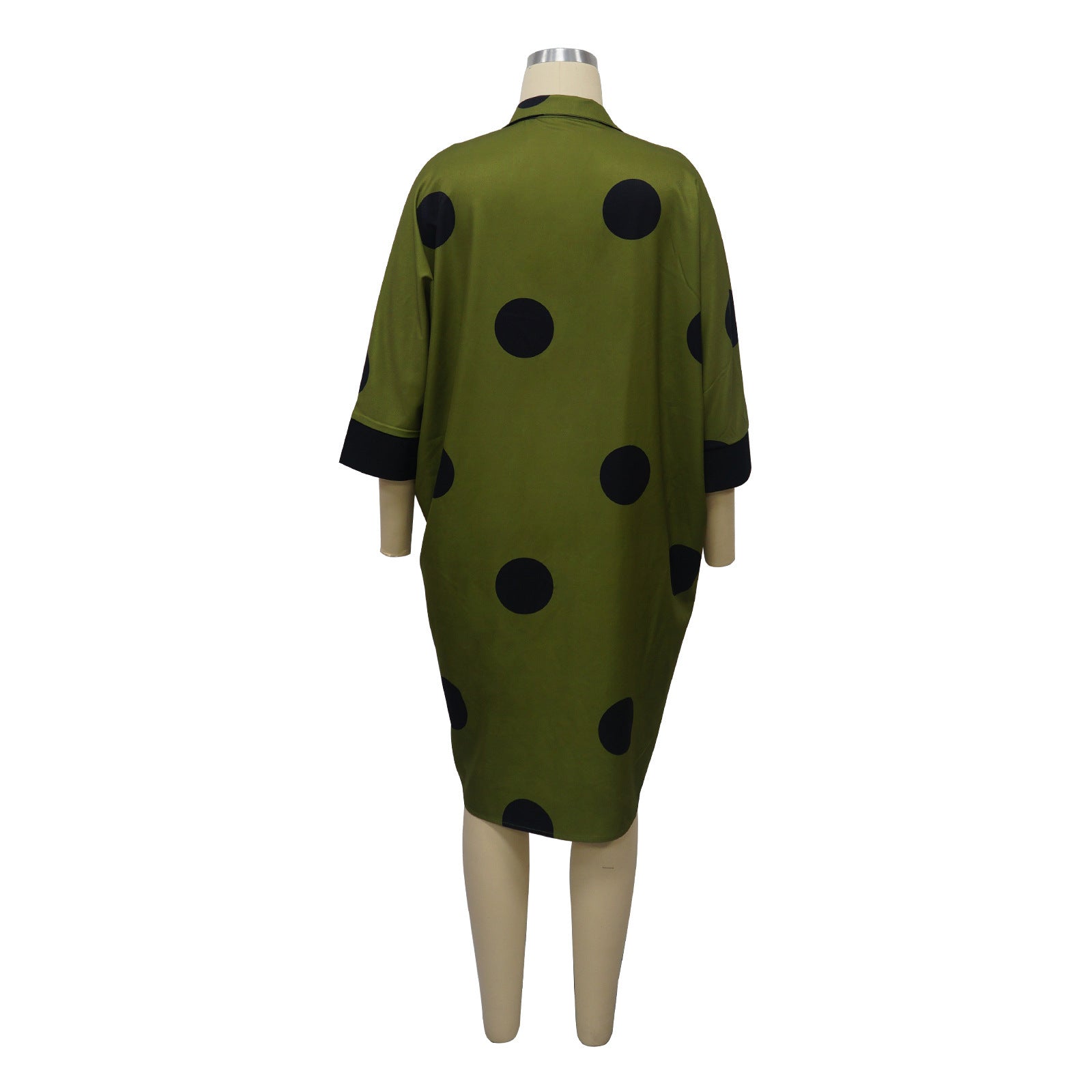 Women Printed Nine Quarter Sleeve Pocket Shirt Dress 8