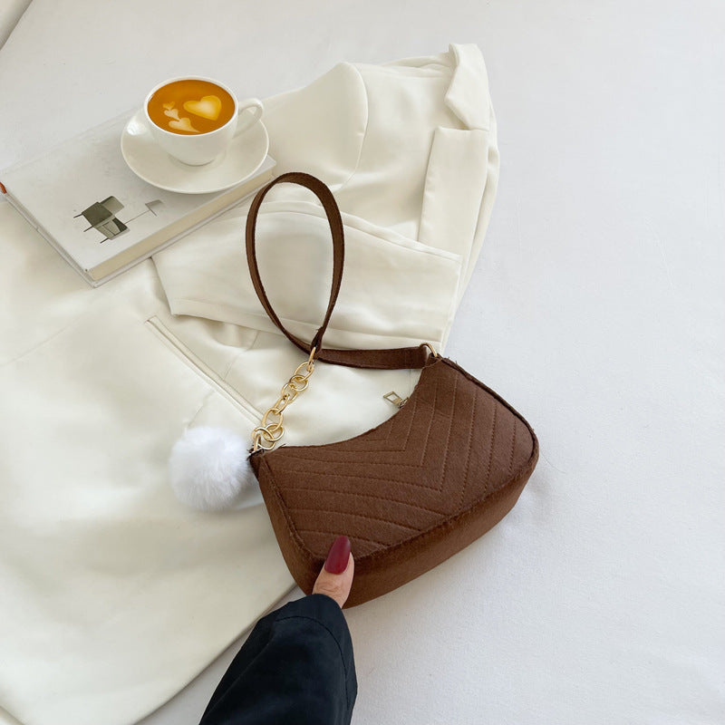 Small bag women's spring retro shoulder bag Messenger bag Trendy armpit bag 14