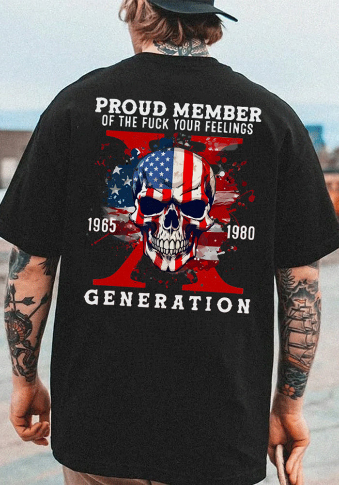 Loose Casual printed men's fashion Round Neck short sleeve t-shirts