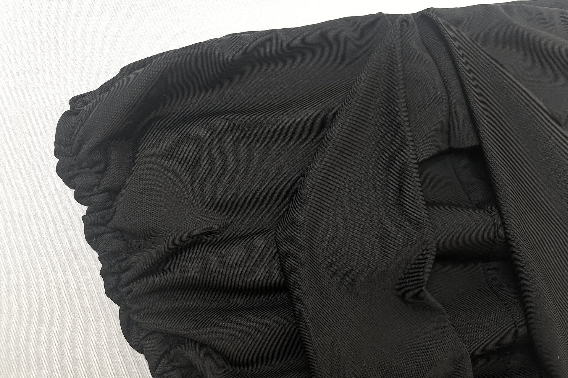 Women summer off shoulder pleated bodycon dress 8