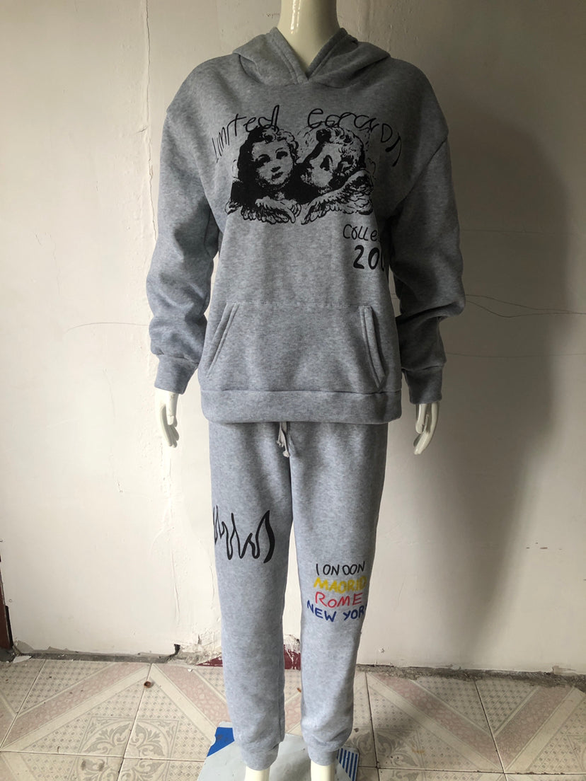 Women's Loose Fit Women's Fashion Casual Two Piece Tracksuit Plus Size 15