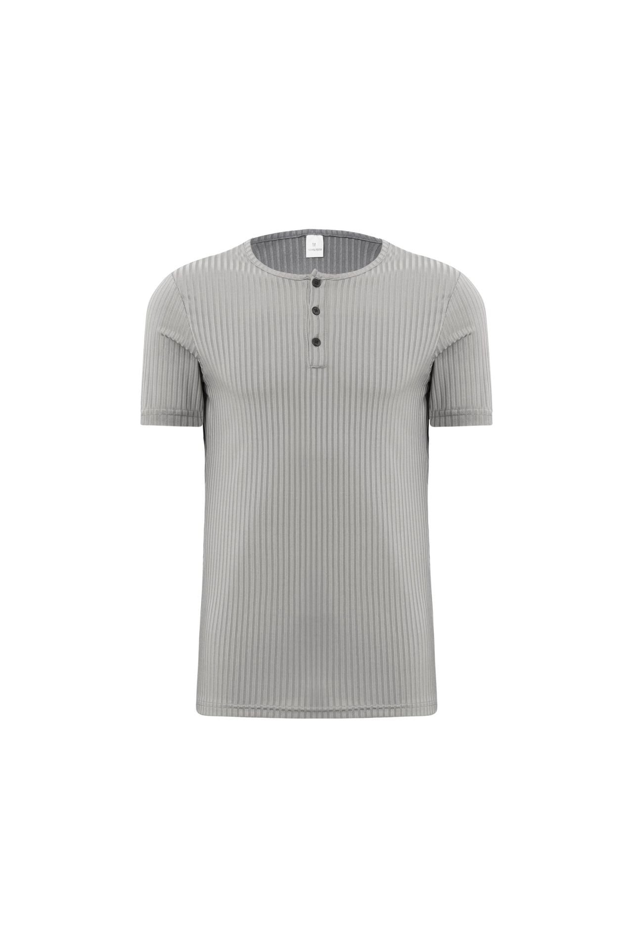 Men's Short Sleeve Button Collar T-Shirt 12