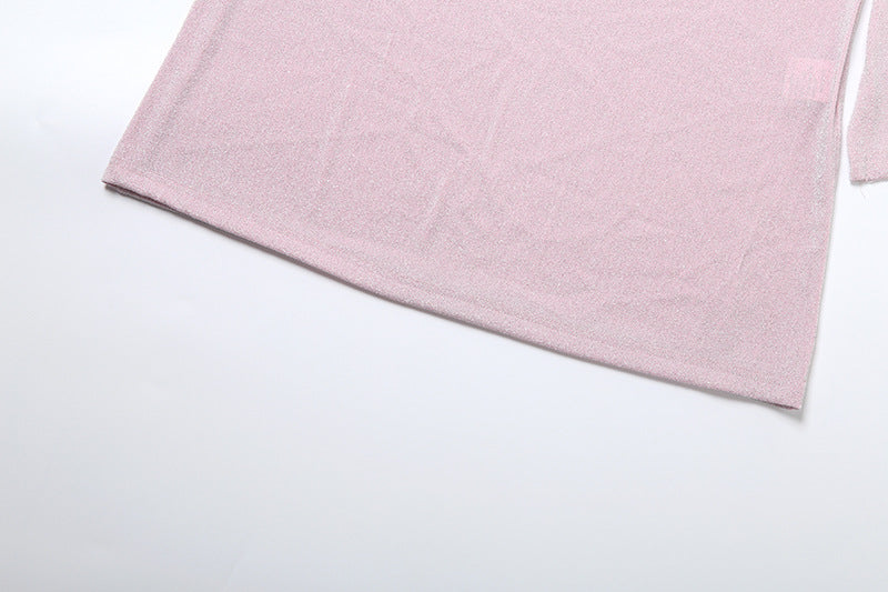 Women summer solid elegant off Shoulder Strapless Dress 17