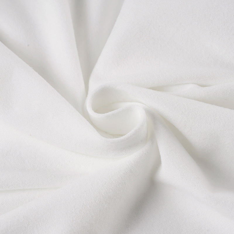 American Casual Sport Color Block Long Sleeve T-Shirt & Fold-Waist Pants Gym Three-Piece Set 17