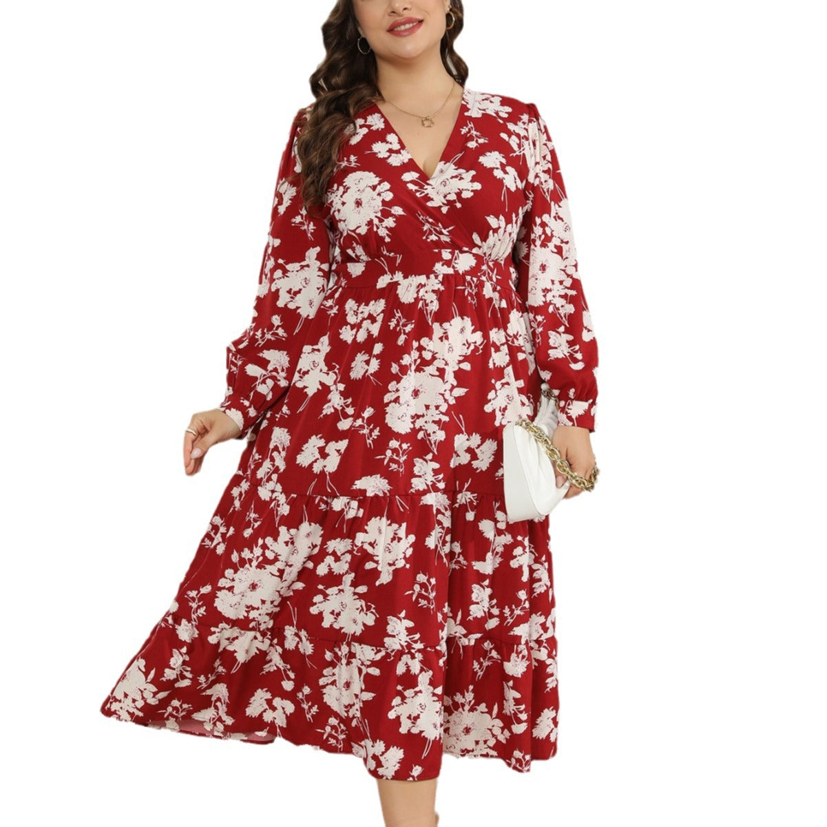 Plus Size Women Long Sleeve Dresses 6