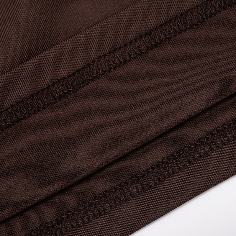 Women's Autumn Off-Shoulder Crop Top & High-Waist Hollow Out Pants Set 15