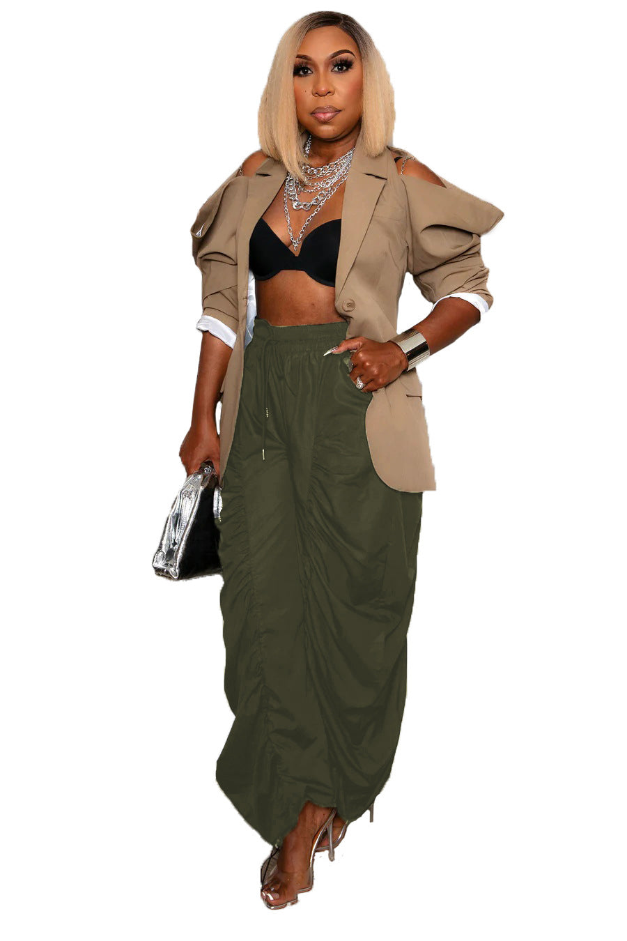 Fashionable Women's Casual Fashion Pleated Loose Pants 4