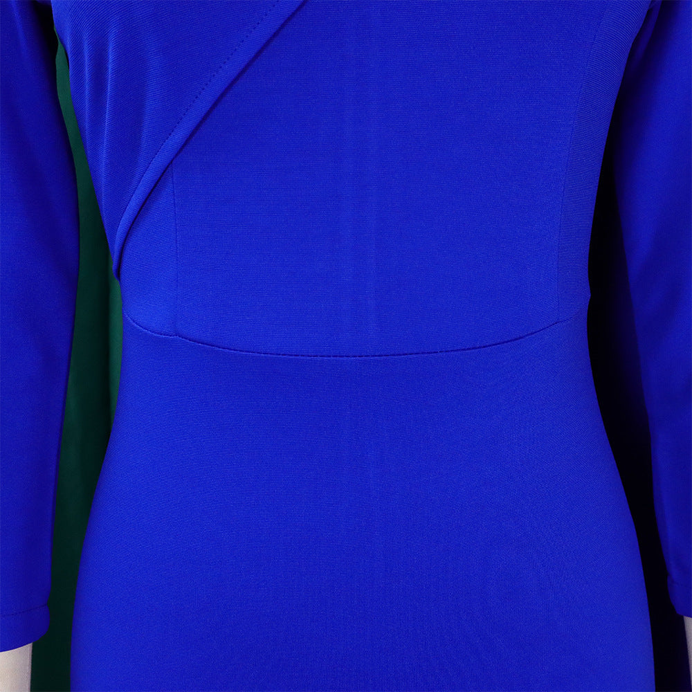 Women Solid Long Sleeve Midi Dress 32