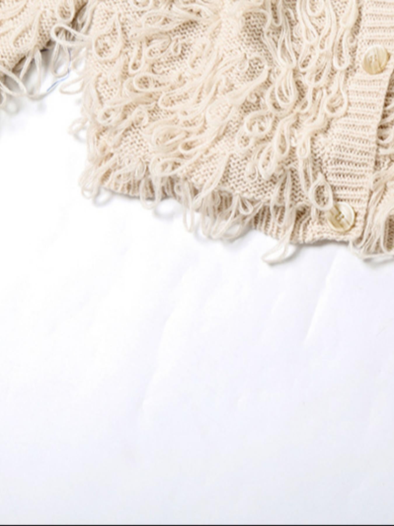 FashionKnitting Fringe Button Coat 10