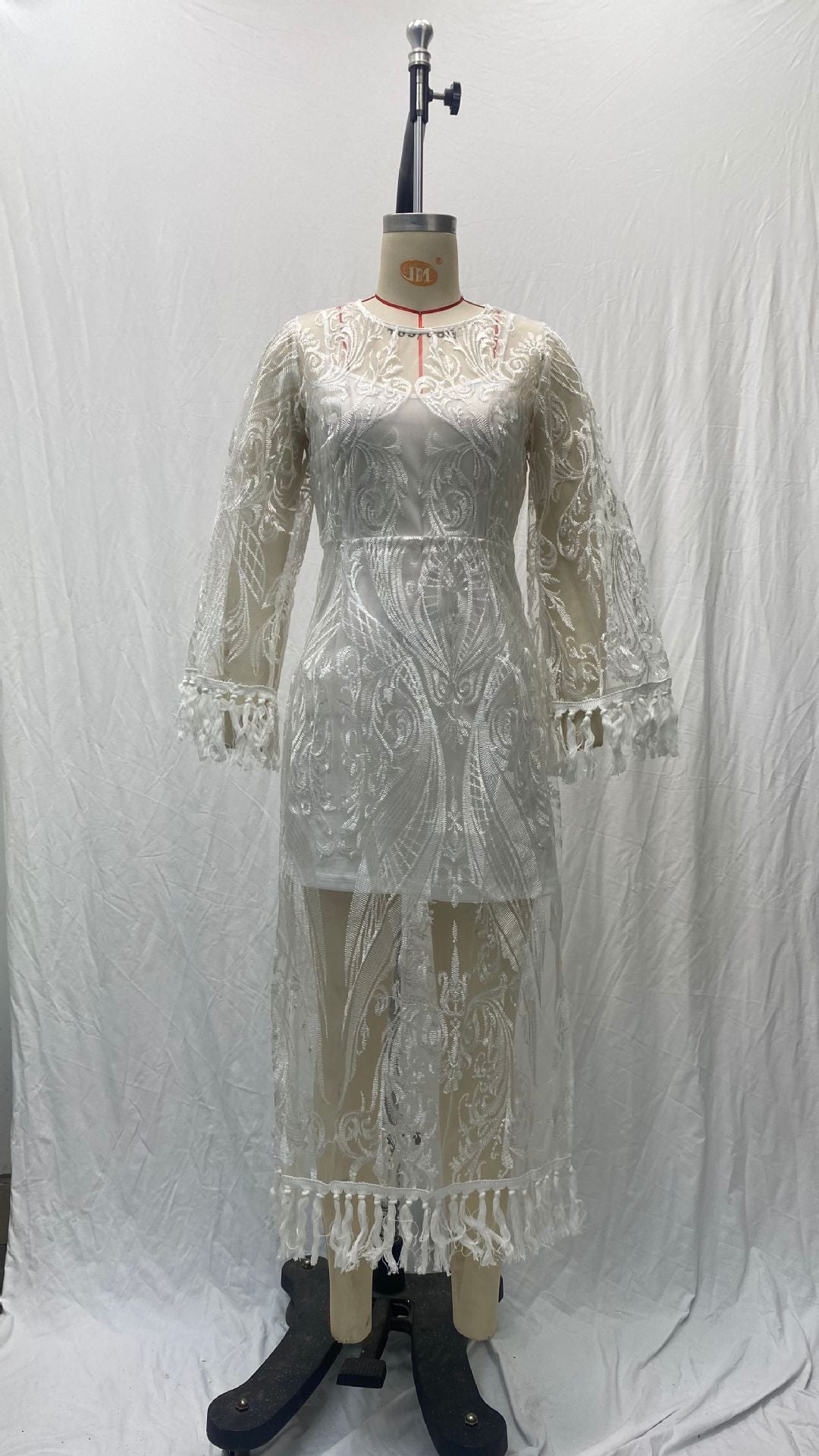 Women Tassel Lace Embroidered Dress 6