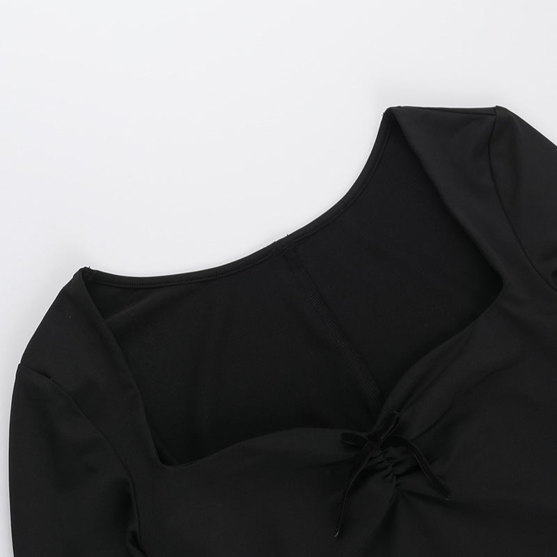 Women Fall Puffy Long Sleeve Bodycon Dress 8