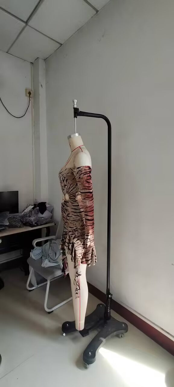 Women Sexy Off Shoulder Hollow Out Design Off Shoulder Leopard Print Long Sleeve Dress 7