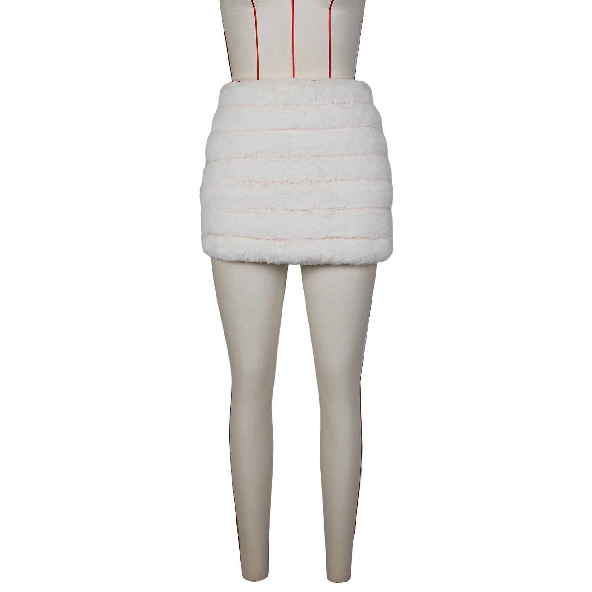 Women autumn and winter zipper plush skirt 18