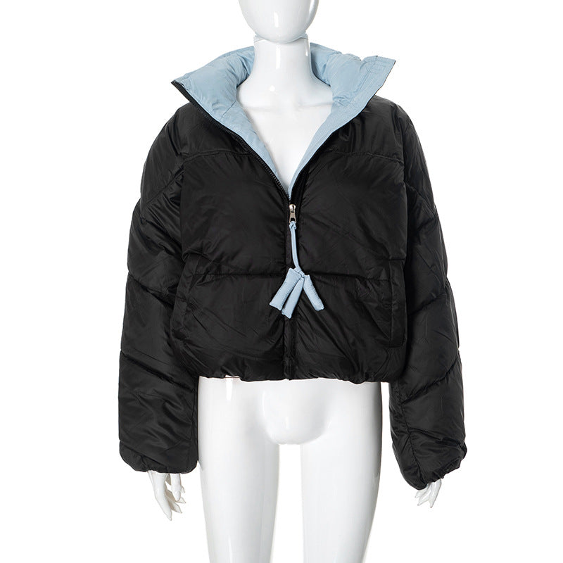 Women long sleeve contrast winter warm Padding Jacket 26