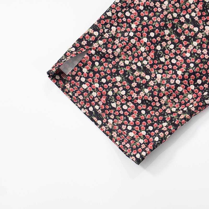 Women Spring Summer Sexy Slash Shoulder Print Top and Cropped Pants Two Piece Set 18