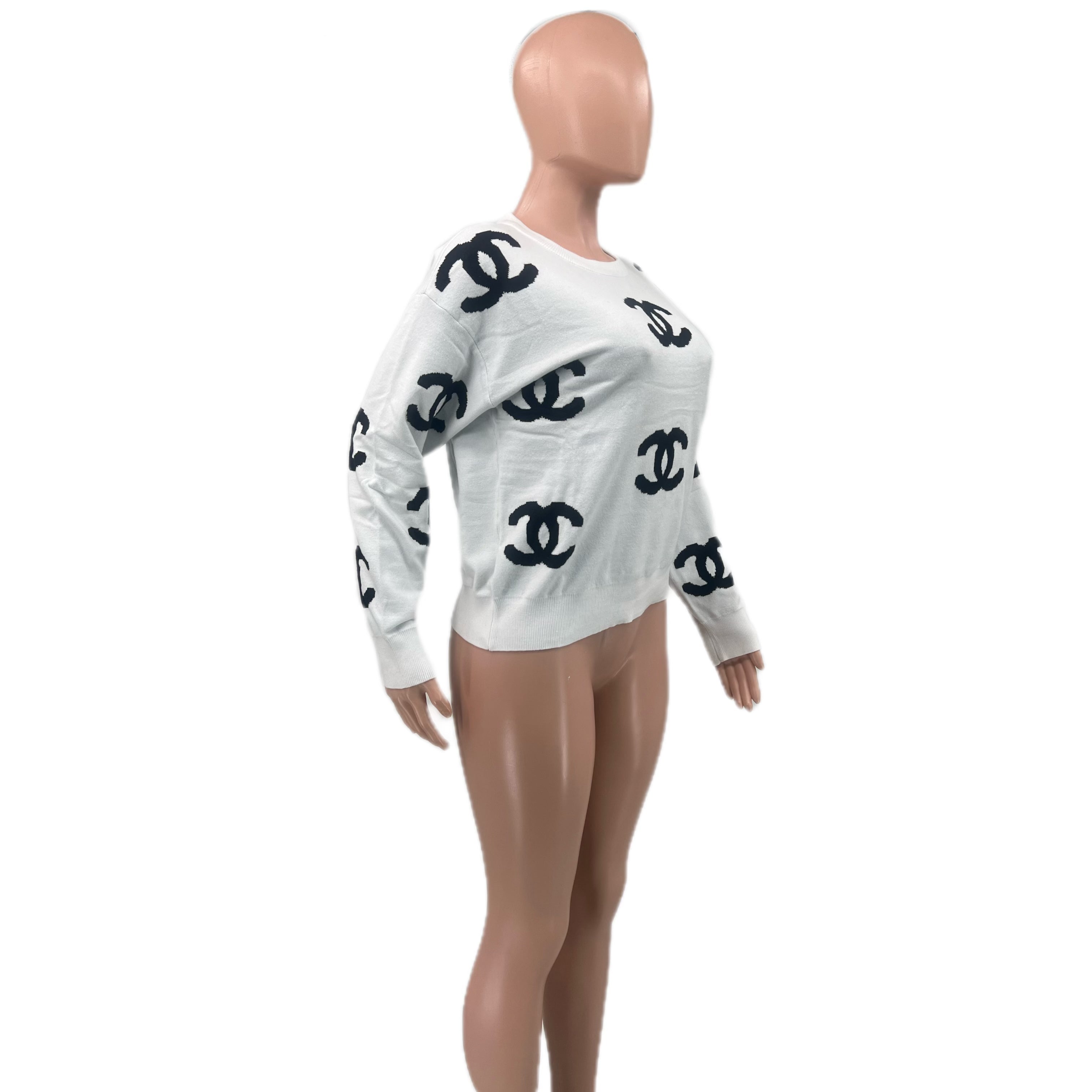 Women Winter Round Neck Long-Sleeved Cropped Top Sweater 8