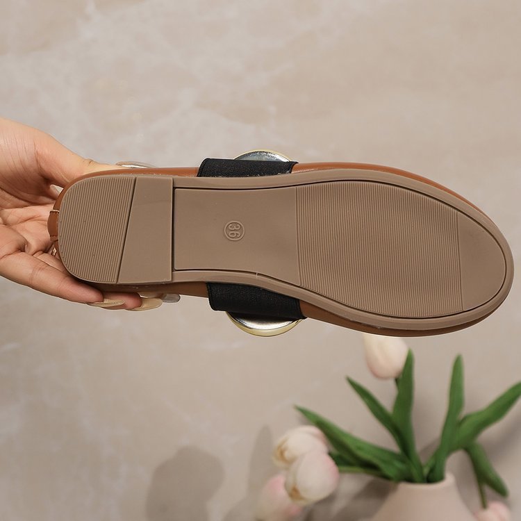 Plus Size Pu Metal Buckle Casual Shoes Women Outdoor Wear Shoes