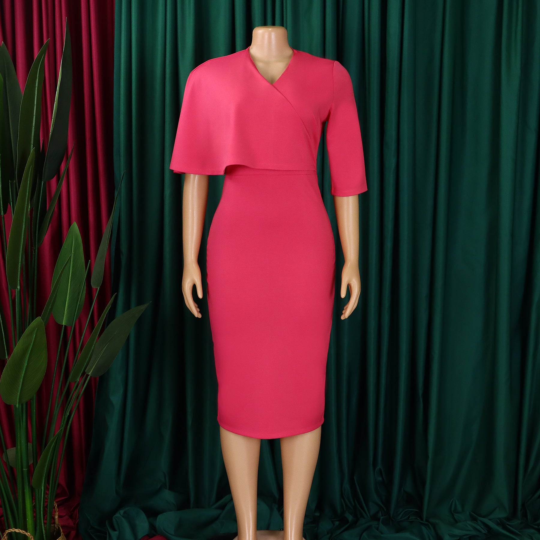 Women Solid Bodycon Professional African Dress 9