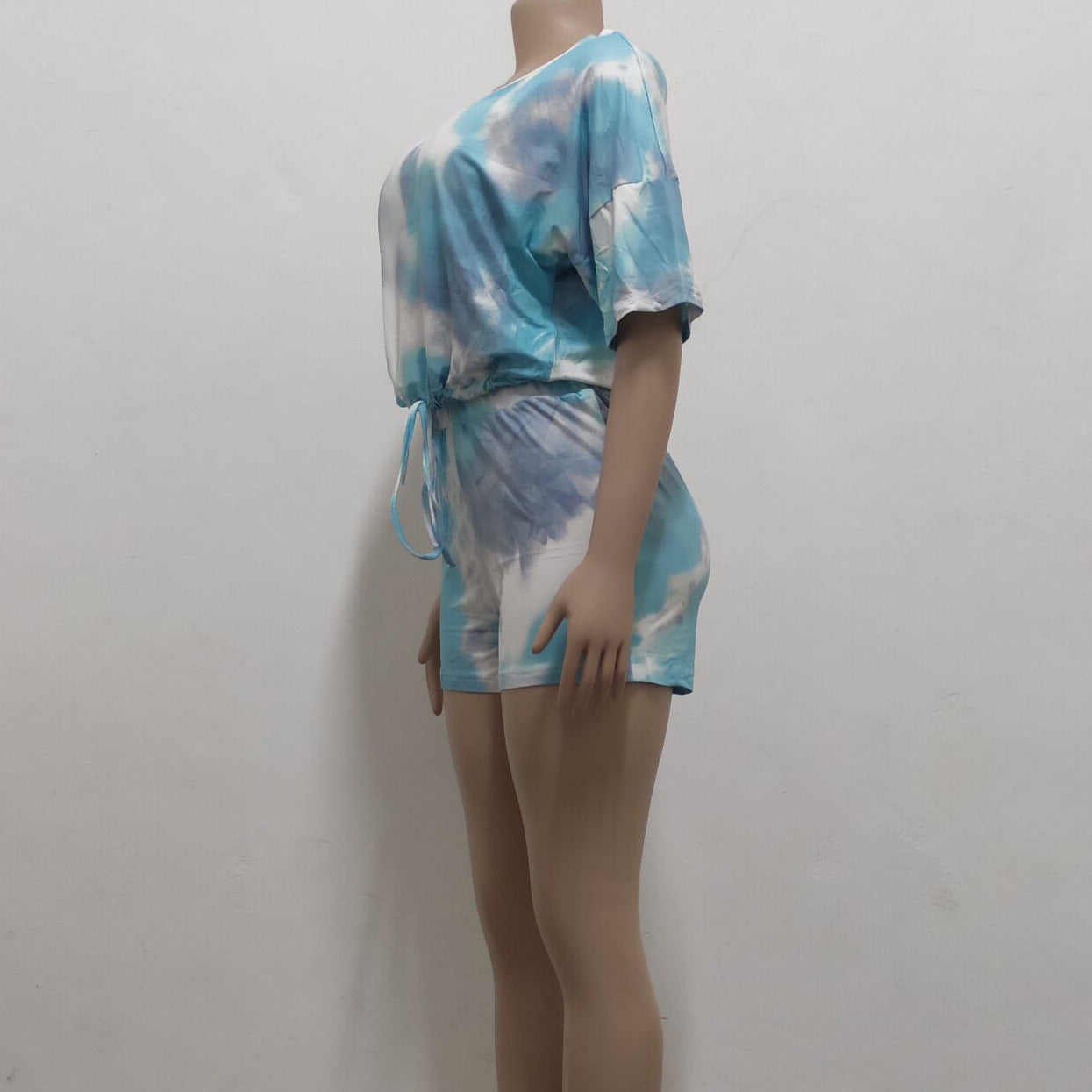 Women Casual Print Top and Shorts Two-piece suit 9