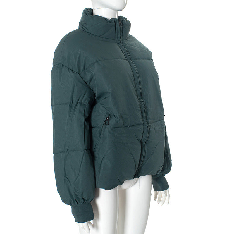 Women long-sleeved high collar zipper warm winter Padding Jacket 24