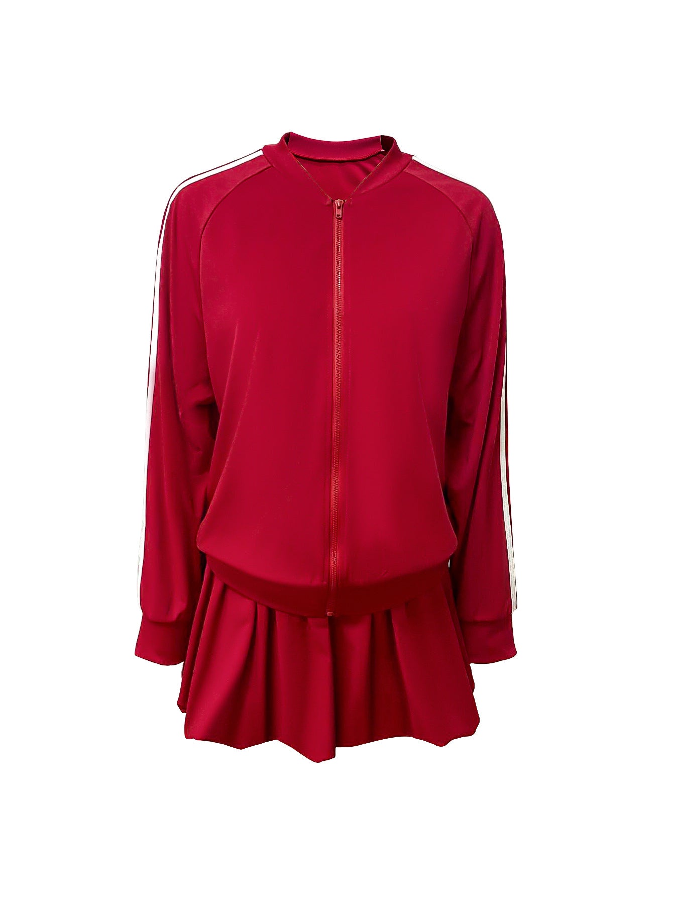 Women Spring Summer Turndown Collar Coat and Skirt Two-Piece Set 9