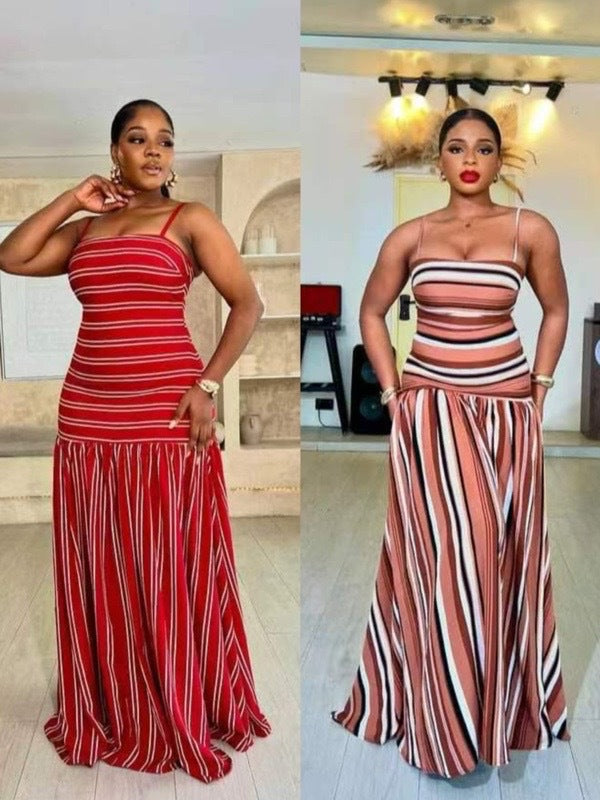 Chic Casual Sexy Low-Back Strap Maxi Dress for Women 10