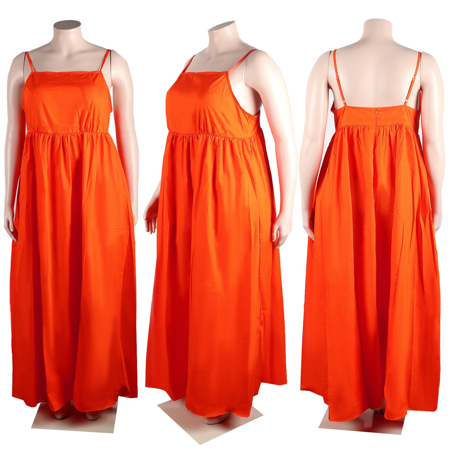 Sexy Solid Color Straps Backless Swing Dress Nightclub Maxi Dress 11