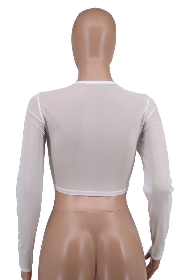 Women Solid Long Sleeve Casual Crop Top 12