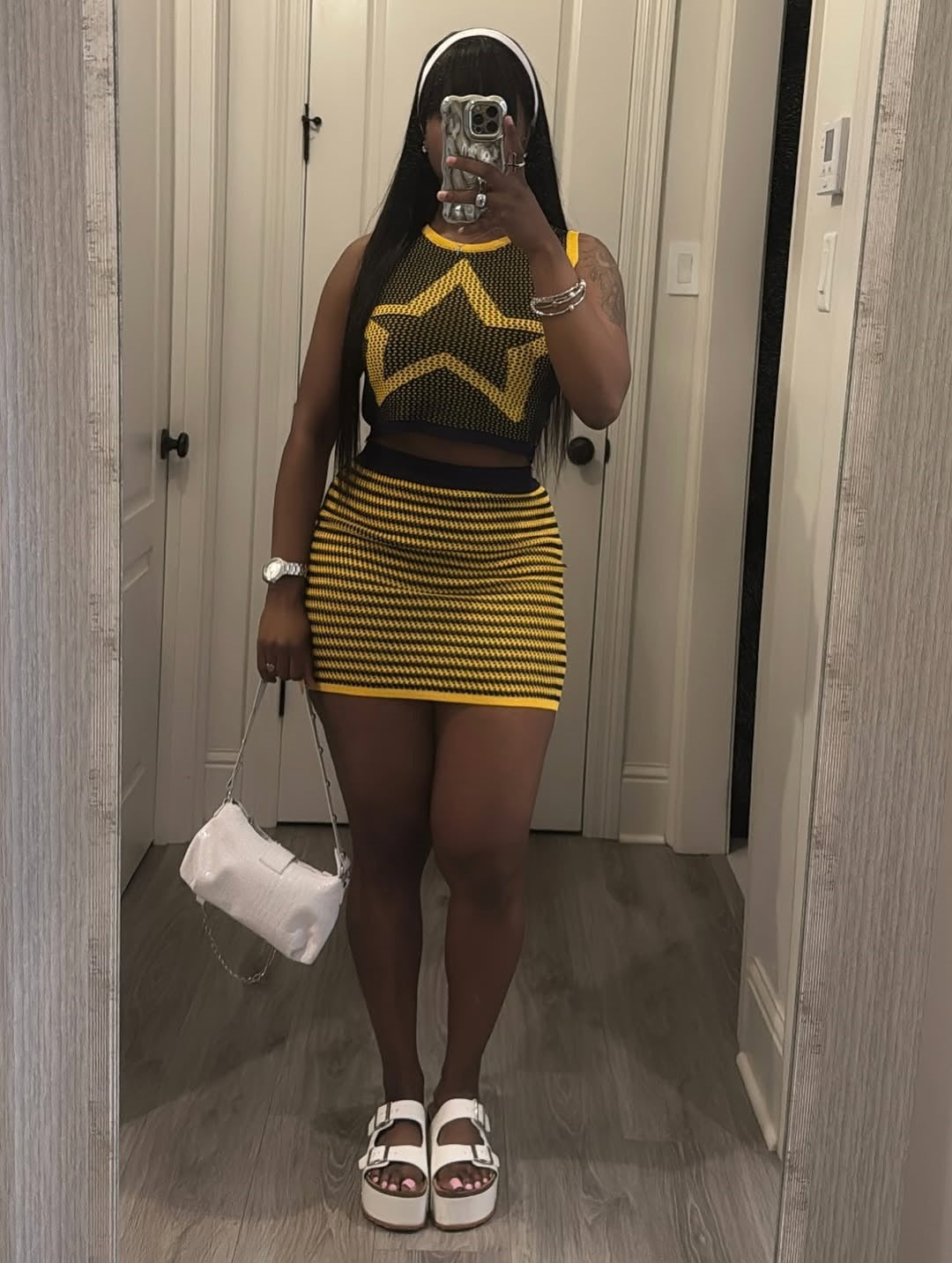 Summer Knit Tank Top Bodycon Skirt Set 4