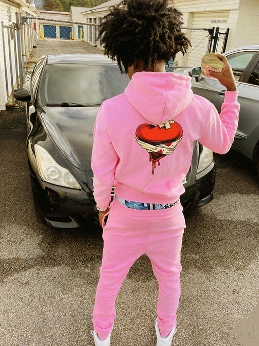 Women Printed Hoodies and Pant Two-Piece Set 3