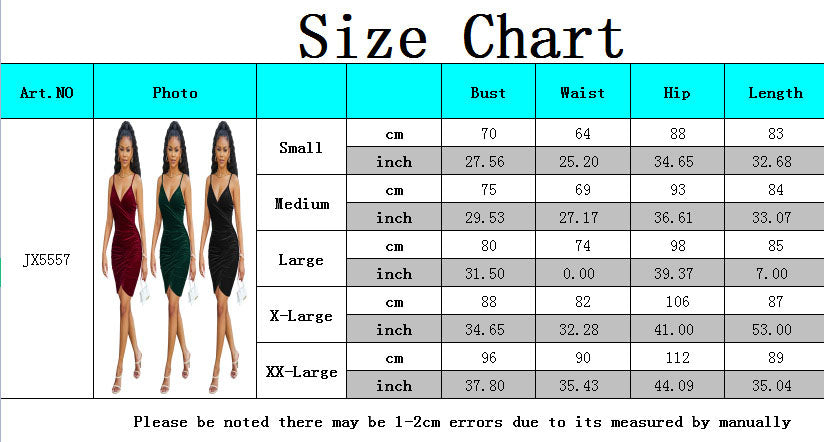 Women Sexy Solid Color Velvet Strap Dress 9