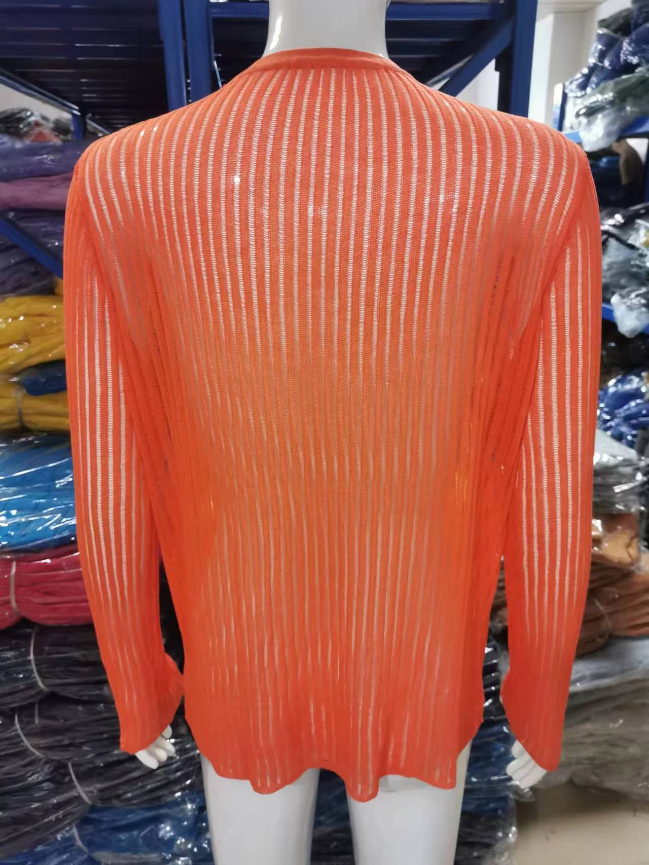 Women Long Sleeve Round Neck Breathable knitting Top 17