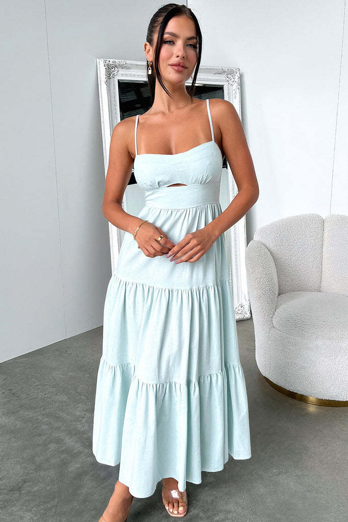 Women Summer Sling Soid Dress 4