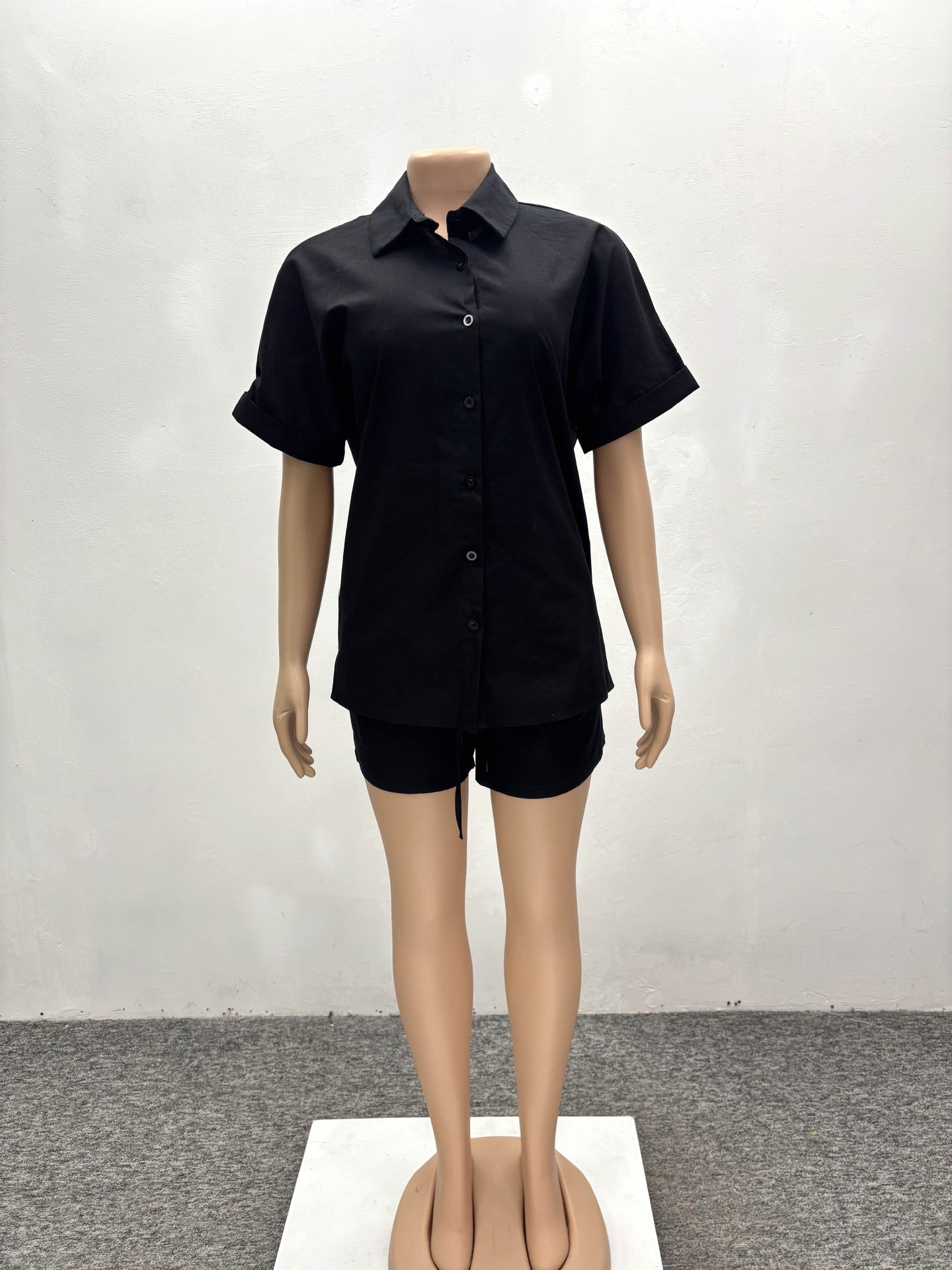 African Print Short-Sleeve Casual Two-Piece Shorts Set 7