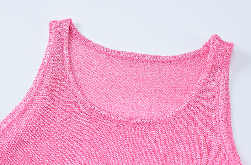 Women's Summer Fashion Sexy Round Neck Sleeveless Dress 10