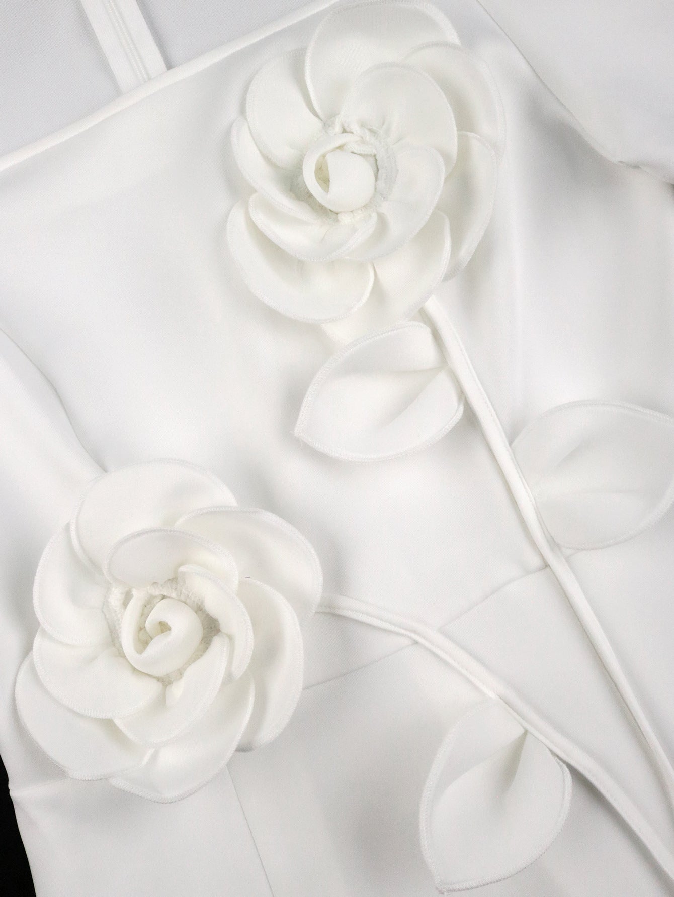 Elegant Square-Neck Ruffle High-Waist Bodycon Flower Formal Party Dress 16