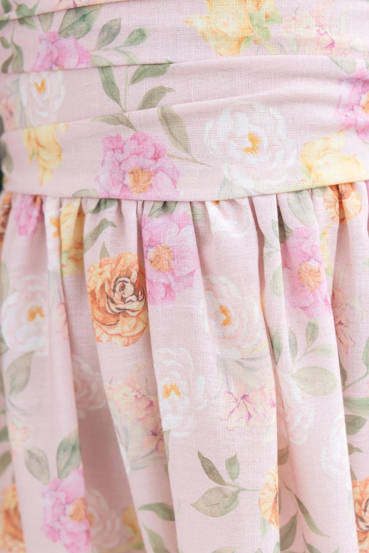 Floral Slim Waist Strap Dress Summer Holiday Long Gown 17