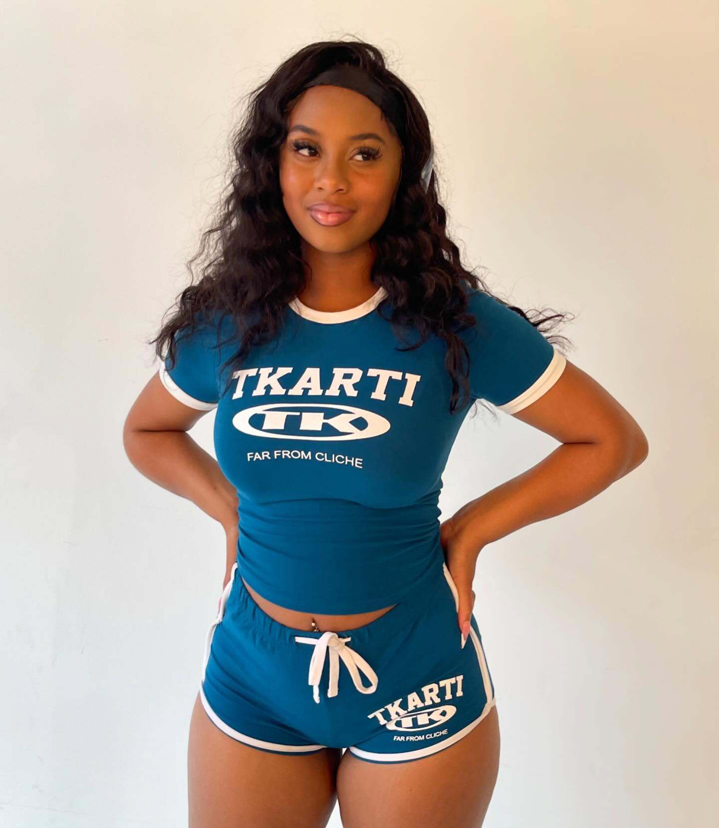 Women retro Top and shorts two-piece set 3