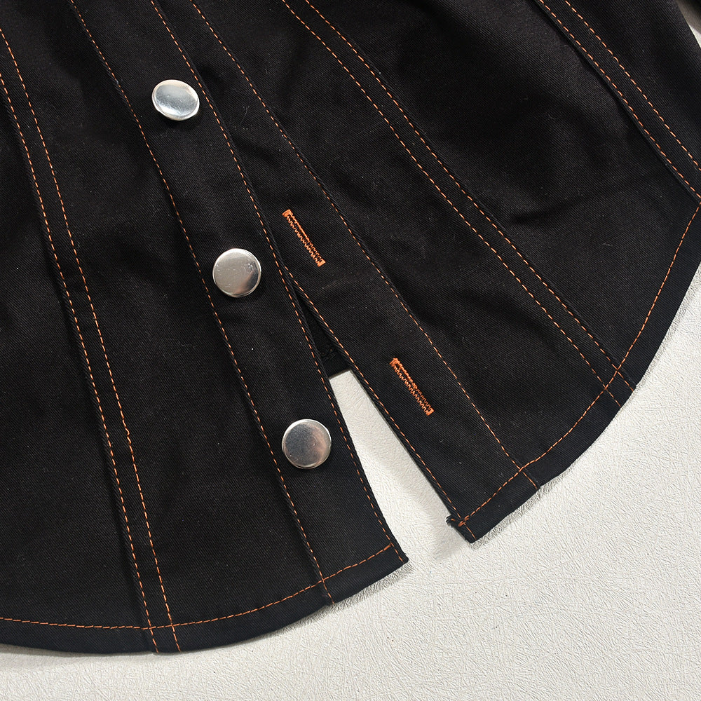 Spring Autumn Solid Color Long Sleeve Two Piece Skirt Set Casual Women's Clothing 12