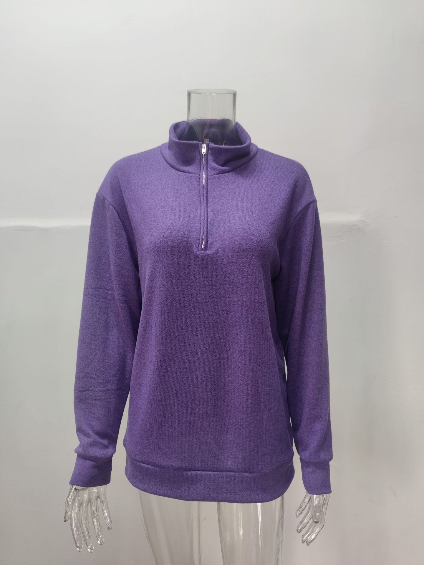 Men's Autumn Long Sleeve V-Neck Zipper Casual Top 33