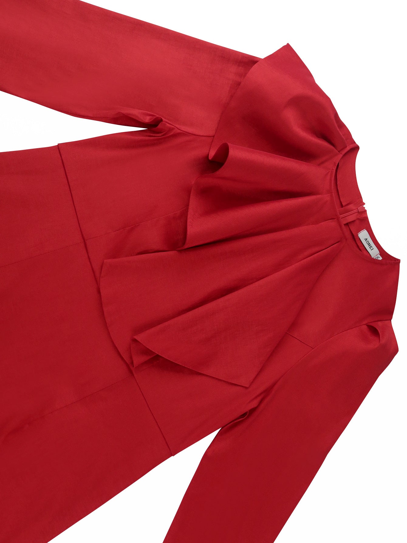 African Fashion Solid Color Women's Plus Size Ruffled Elegant Midi Dresses 6