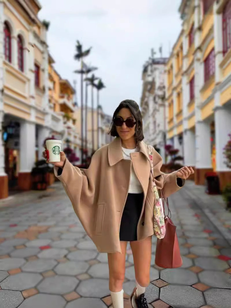 Women Turndown Collar Long Sleeve Jacket 3
