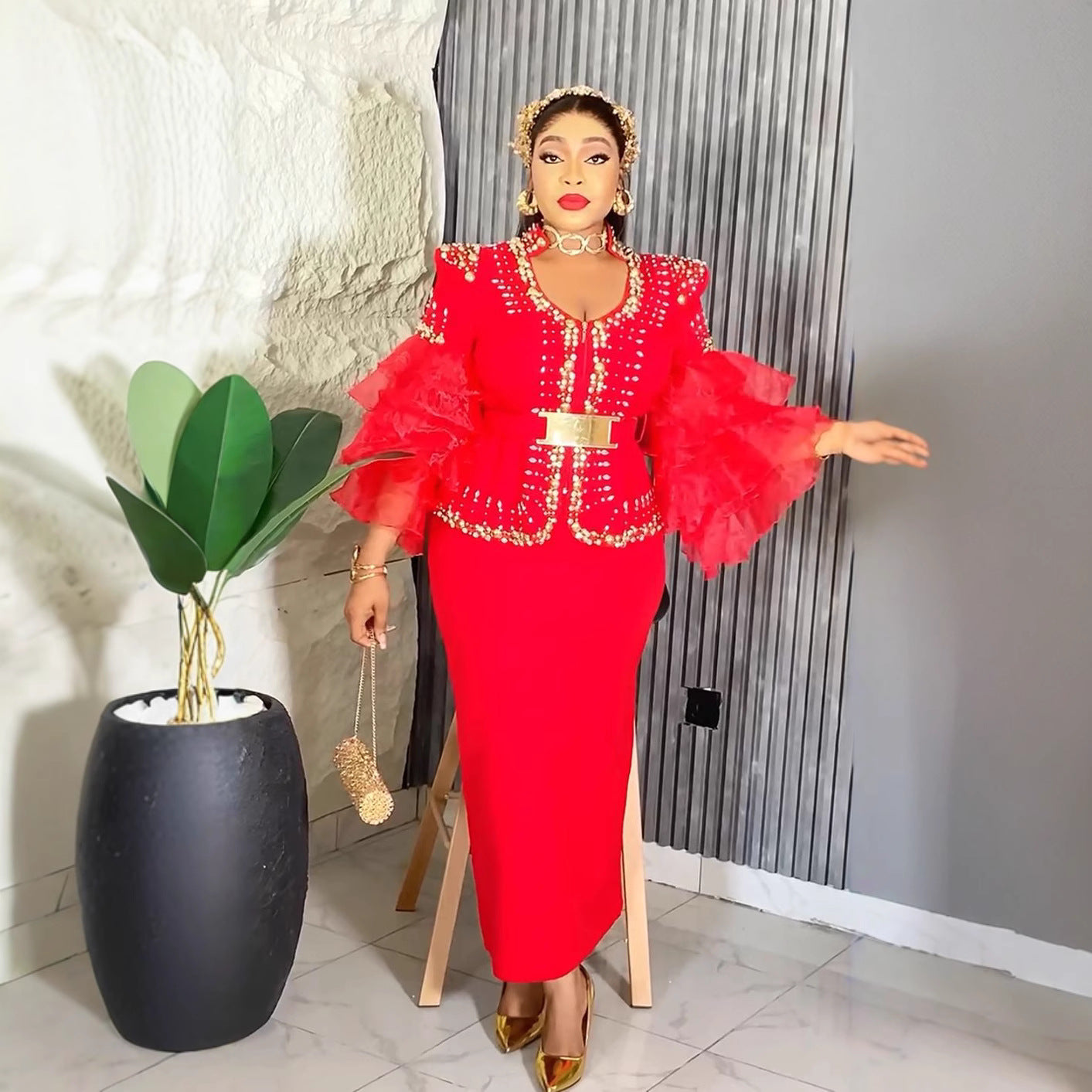 African Women’s Plus Size Fashion Formal Party Wear 4